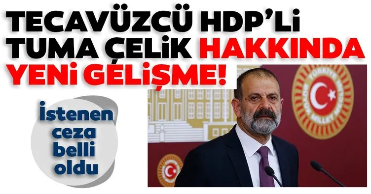 Tecavüzcü HDP’li Tuma Çelik hakkında son dakika gelişmesi: İddianame kabul edildi