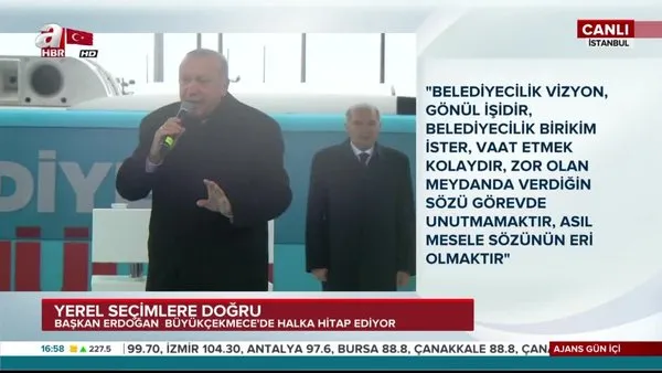 Cumhurbaşkanı Erdoğan İstanbul Büyükçekmece'de vatandaşlara hitap etti!