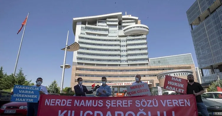 İBB iştiraklerinde işten çıkarılan işçilerden CHP Genel Merkezi önünde eylem