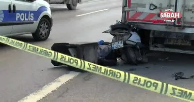 Pendik’te emniyet şeridindeki kamyonete çarpan motosikletli öldü | Video