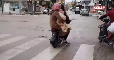 Osmaniye’de elektrikli motosiklette tehlikeli yolculuk kamerada
