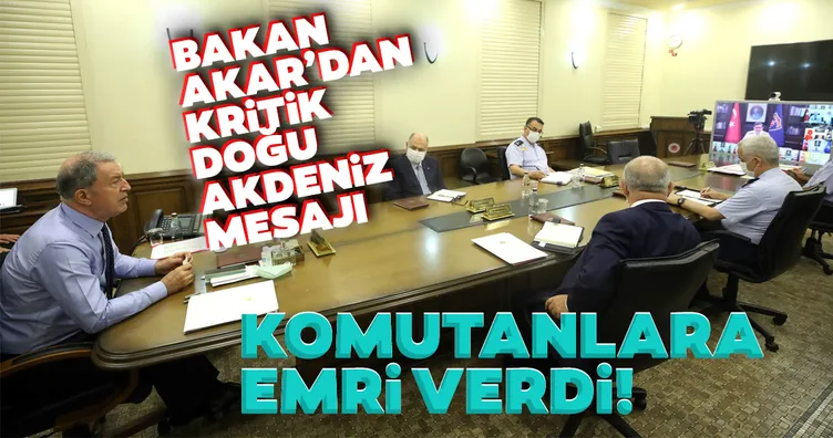 Son dakika haberi: Bakan Akar'dan net Doğu Akdeniz mesajı! Bölgede hiçbir oldubittiye izin verilmeyecek