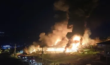 Alev alev yanan meyve deposu böyle görüntülendi