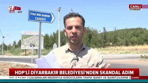 HDP'li belediyenin astığı, terör suçlusunun adını taşıyan tabela indirildi