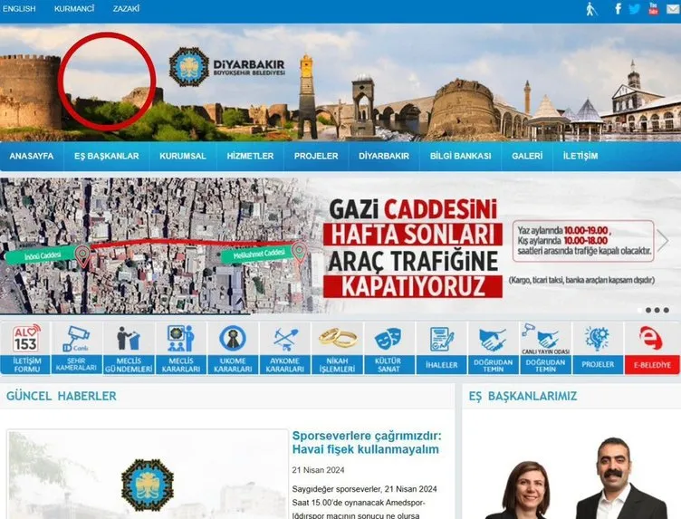 Diyarbakır’da DEM Parti’den Türk bayrağı hazımsızlığı: Önce belediyeden sonra internet sitesinden kaldırdılar!
