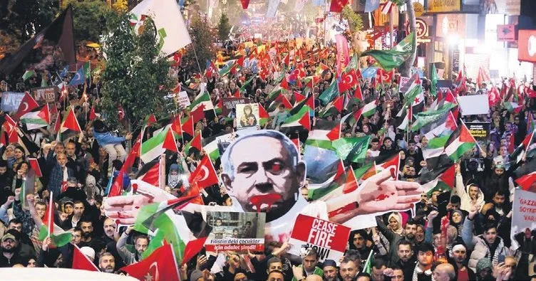 İstanbul’da binlerce kişi Gazze için yürüdü
