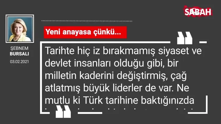 Şebnem Bursalı | Yeni anayasa çünkü...