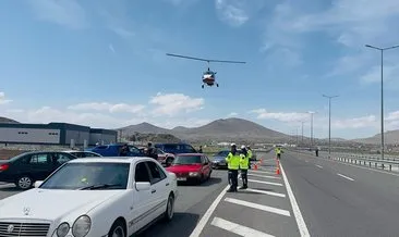 Kayseri’de Cayrokopterli trafik denetimi #kayseri