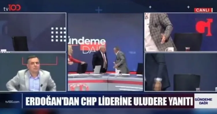 Son dakika: Cemal Enginyurt canlı yayında Latif Şimşek’in üzerine yürüdü! Koruması darp etti