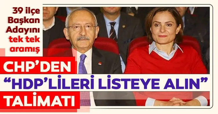 CHP’den “HDP’lileri listeye alın” talimatı