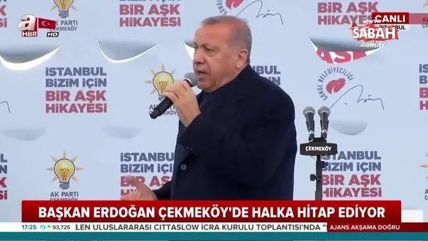 Başkan Erdoğan, Çekmeköy'de konuştu