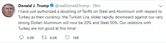 Trump’tan Türkiye’ye ilişkin skandal paylaşım