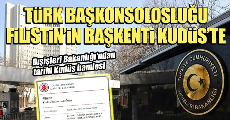 Dışişleri Bakanlığı’ndan tarihi Kudüs hamlesi