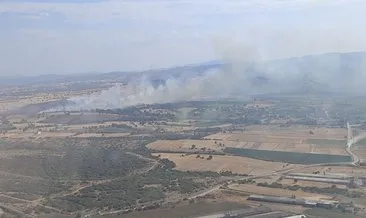 Çanakkale'de tarım arazisinde çıkan yangın kontrol altına alındı #canakkale