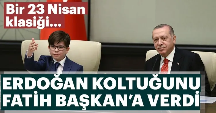 Erdoğan koltuğunu ‘Fatih Başkan’a devretti