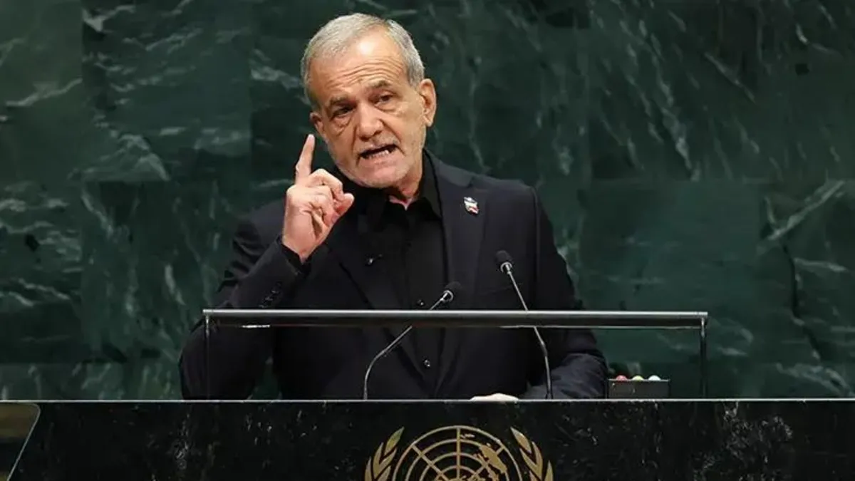 Pezeşkiyan BM kürsüsünden ABD ve İsrail'e tepki gösterdi: Soykırım yapanlar bize 'terörist' diyor