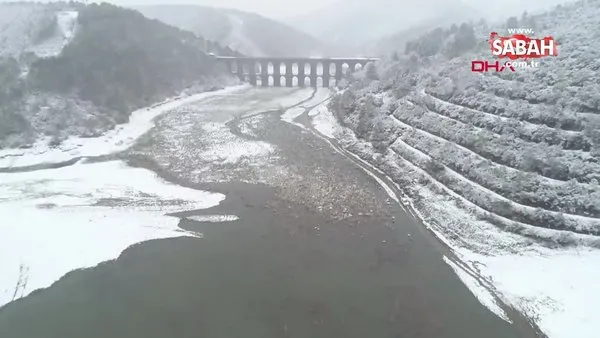 Son Dakika: İstanbul'da kar yağışı sonrası dolmaya başlayan barajlar havadan böyle görüntülendi | Video