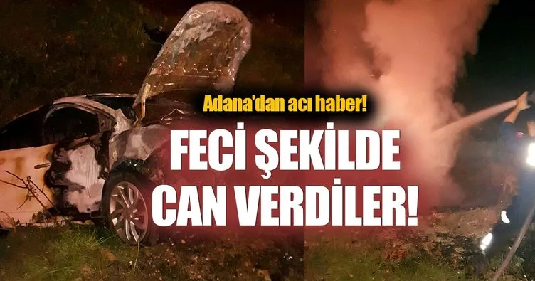 Son dakika: Adana’da otomobil şarampole devrildi: 2 ölü