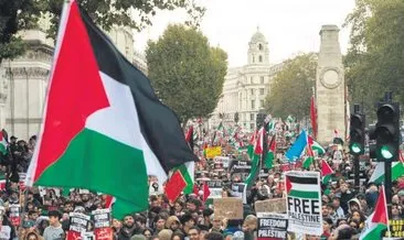 Londra’da Filistin yürüyüşü