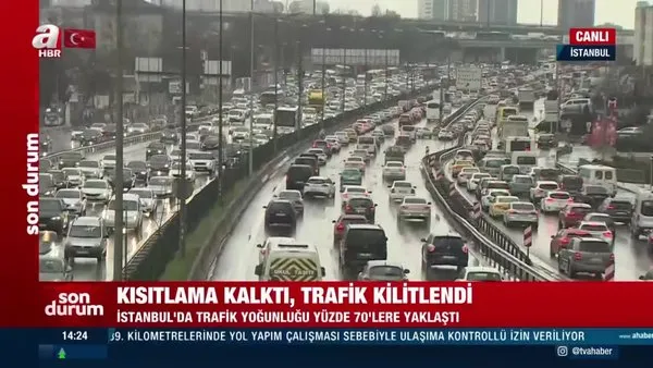 SON DAKİKA: İstanbul'da kısıtlama sonrası trafik yoğunluğu kamerada! Yüzde 80... | Video