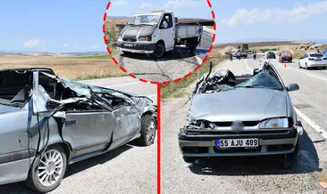 Samsun’da korkunç kaza! Otomobil ile kamyonet çarpıştı: Yaralılar var! #sinop