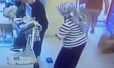 Marketteki cüzdan hırsızlığı kamerada