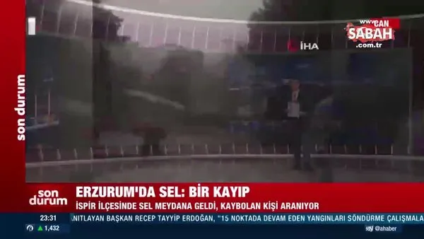 Erzurum'da sel: 1 kayıp | Video