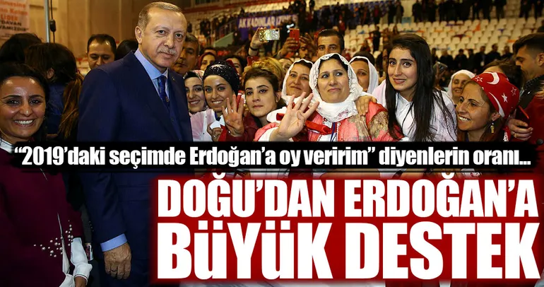 Doğu’da Erdoğan’a büyük destek yüzde 61