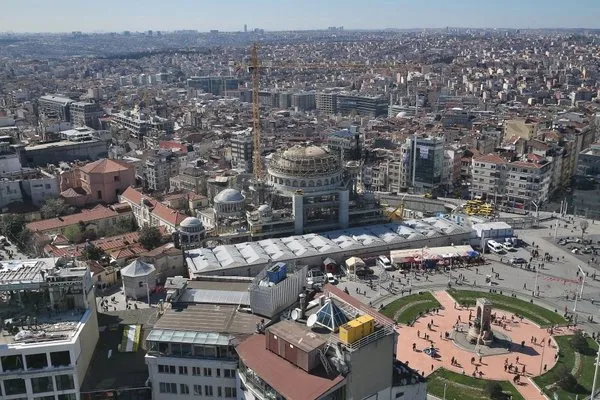 Taksim'e yapılan caminin yüzde 90'ı tamamlandı