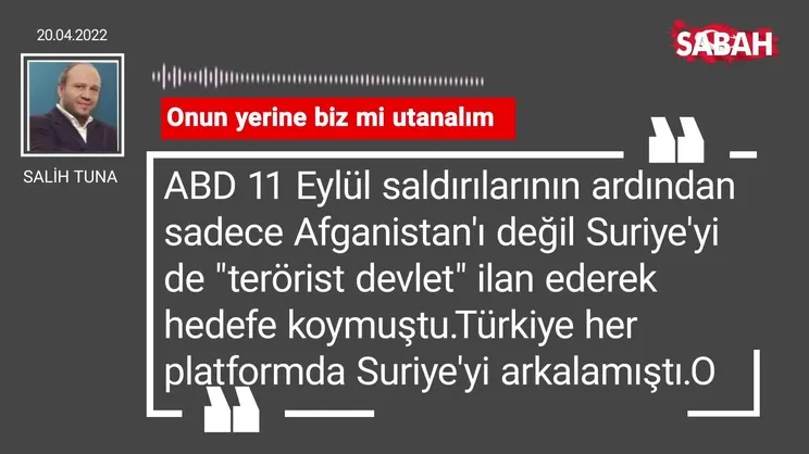 Salih Tuna | Onun yerine biz mi utanalım