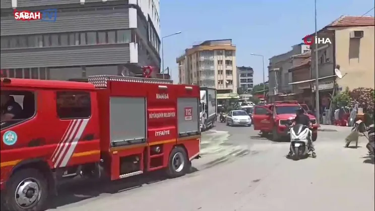 Manisa’da araç yangını paniği
