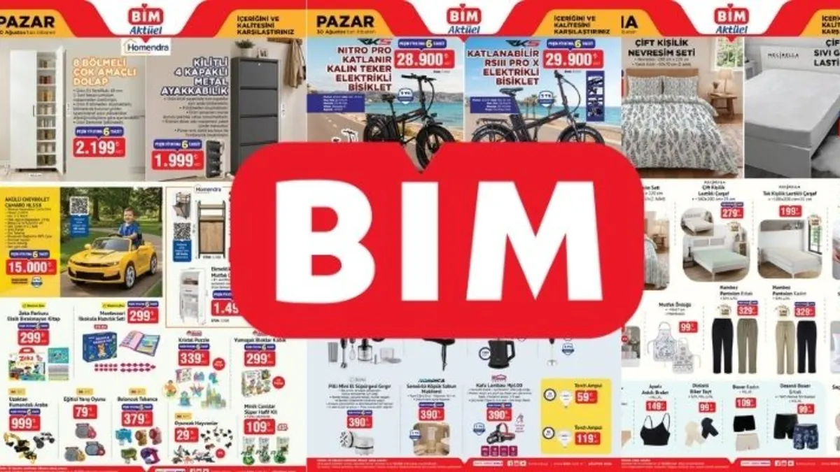 BİM AKTÜEL 30 AĞUSTOS-4 EYLÜL 2026 | Bu hafta neler var? Portatif sauna, taşınabilir ekran, çalışma masası...