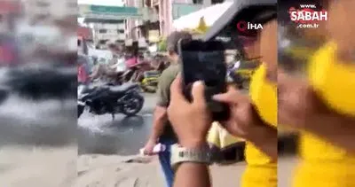 Hindistan’da yakıt deposu alev alan motosiklet patladı: 2 yaralı | Video