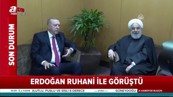 Cumhurbaşkanı Erdoğan, İran Cumhurbaşkanı Ruhani ile görüştü