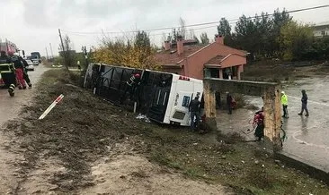 Diyarbakır’da yolcu otobüsü devrildi: Çok sayıda yaralı var #diyarbakir