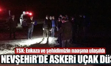 Son dakika: Nevşehir’de askeri uçak düştü
