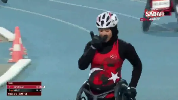 Milli Atlet Zübeyde Süpürgeci'nin rekor kırarak altın madalya kazandığı gururlandıran anlar kamerada!