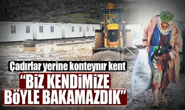 Çadırların yerine konteynır kent