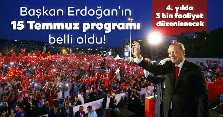 Son dakika: Başkan Erdoğan’ın 15 Temmuz programı belli oldu