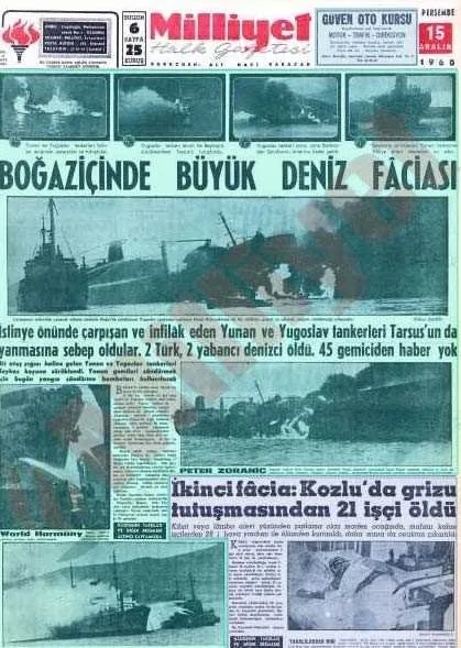 İstanbul Boğazı'nda unutulmayan kaza
