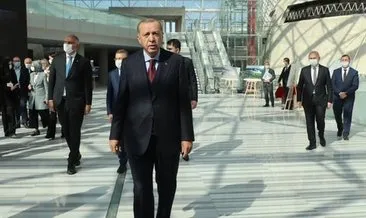 Başkan Erdoğan, Cumhurbaşkanlığı Senfoni Orkestrası’nı inceledi...