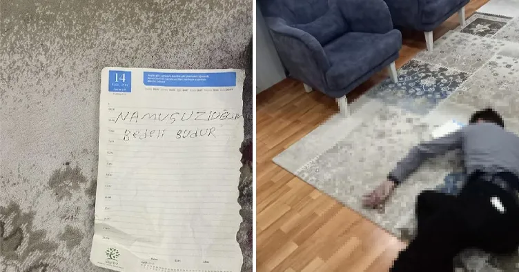 Eşine tecavüz ettiği öne sürülen kişiyi evine çağırıp öldürdü! Cesedin yanındaki notta bakın ne yazıyordu...
