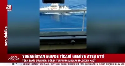 SON DAKİKA: Çanakkale açıklarında bir gemiye Yunan unsurları tarafından ateş açıldı: Türk botları bölgeye gitti | Video