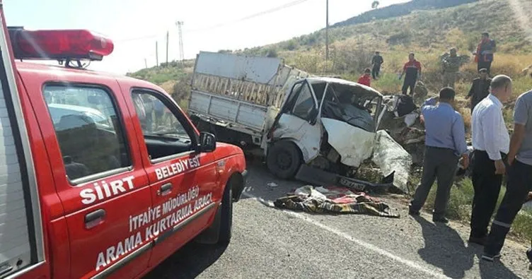 Siirt’te trafik kazası: 2 ölü, 6 yaralı