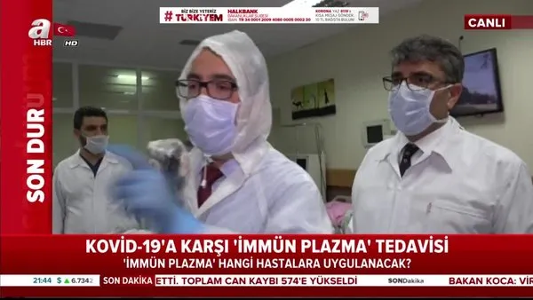 Kovid-19'a karşı Türkiye'de ilk kez yapılan 'immün plazma tedavisi' A Haber canlı yayınında | Video