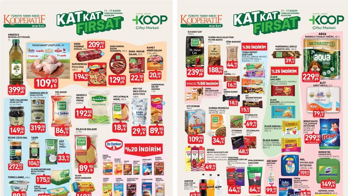 Tarım Kredi aktüel ürün fırsatları!💥 Tarım Kredi Kooperatif Marketlerde: zeytinyağı, dana kuşbaşı, çamaşır suyu...