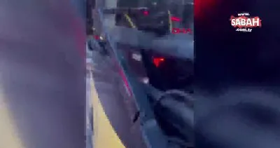 Kaza yapan İETT şoförü, otobüsü sürücünün üzerine sürdü | Video