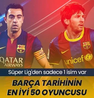 Barça’nın en iyi 50 oyuncusu! Süper Lig’den...