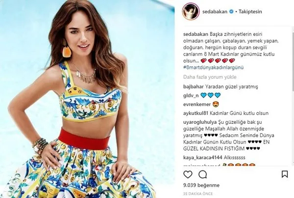 Ünlü isimlerin Instagram paylaşımları (08.03.2018)