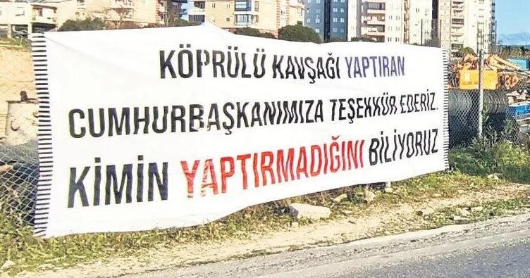 Cumhurbaşkanı’na pankartlı teşekkür
